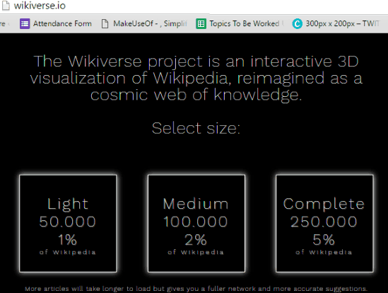 wikiverse selection of page