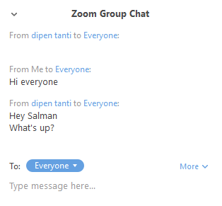 zoom chat
