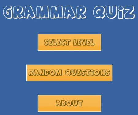 English grammar quiz home