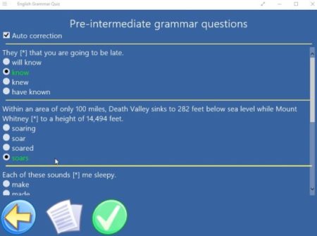English grammar quiz questions