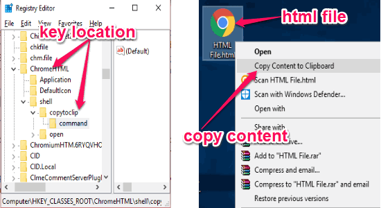HTML File content