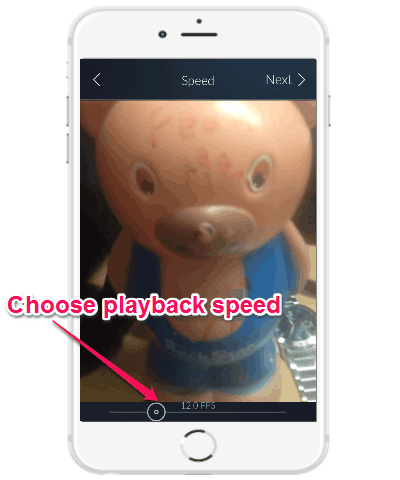 choose playback speed