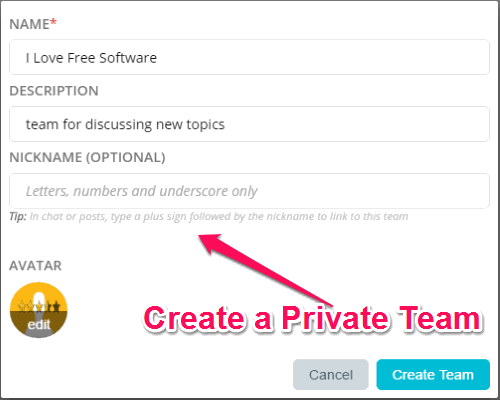 create-a-private-team