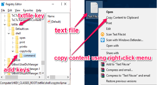 text file content