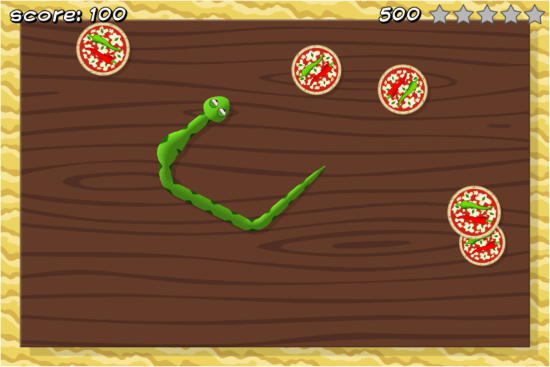 5 Free Snake Games For Facebook- Pizza Snake