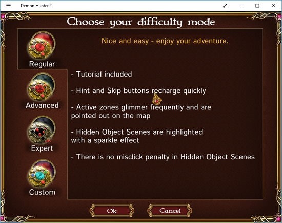 Demon Hunter 2 choose difficulty