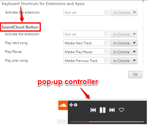 SoundCloud Button Chrome extension