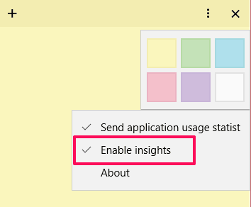 activate enable insights option