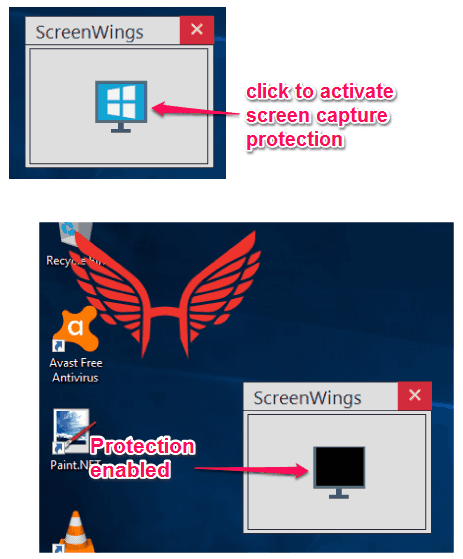 activate screen capture protection