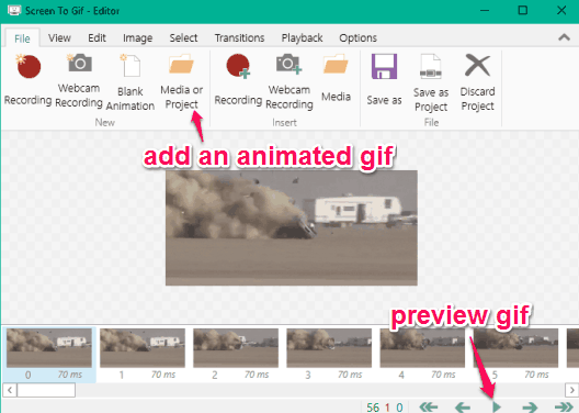 add an animated gif