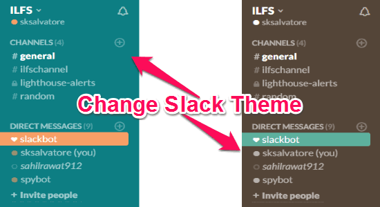 change slack password