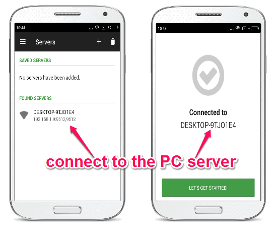 connect to server