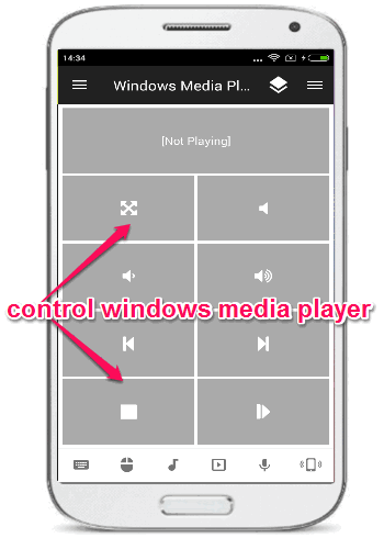 control windows media player