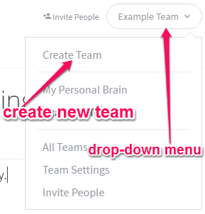 create a new team