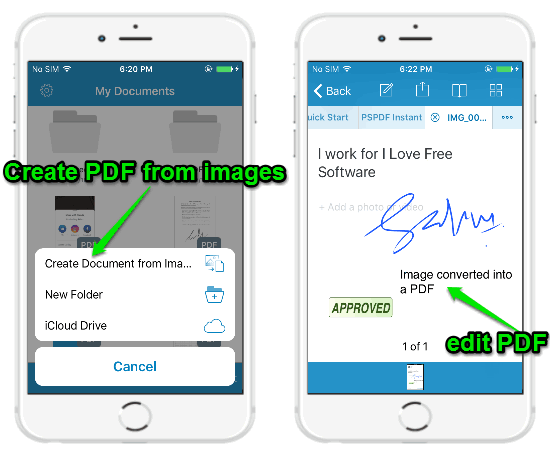 create new PDf from images