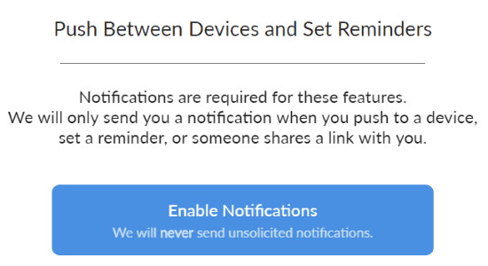 enable notification