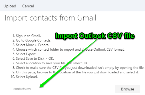 import contacts from gmail