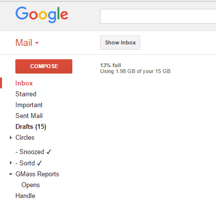 inbox is empty