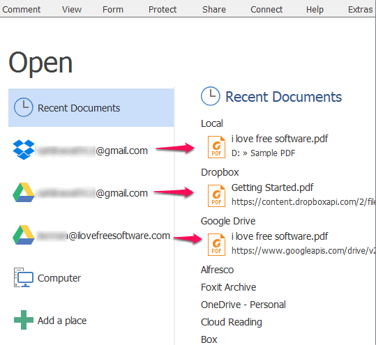 open pdf files directly from google drive, dropbox, etc