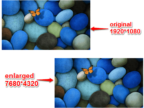 original and output image comparison