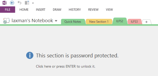 section is password protected