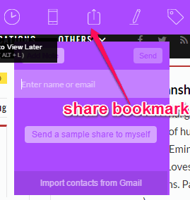 share bookmarks