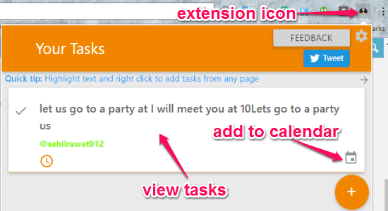 view tasks