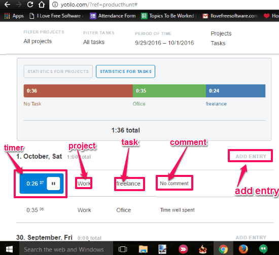 time tracking website