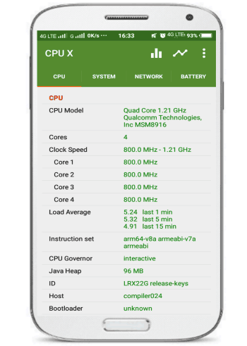 5 Android Apps To View Android System Info- CPU X