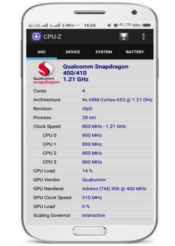 5 Android Apps To View Android System Info- CPU-Z