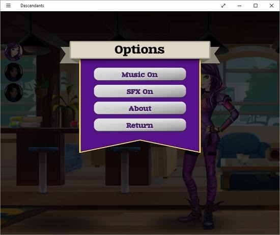 Descendants pause menu