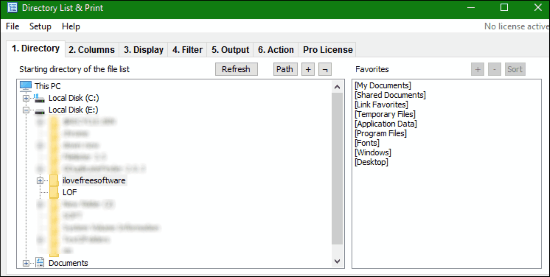 directory list and print GUI