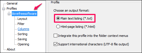 Filelister-profile in 5 Free Software to Take Backup of a Directory Structure