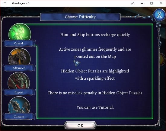 Grim Legends 3 choose difficulty