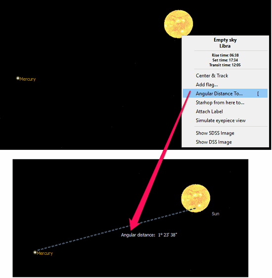 kstars calculating distance