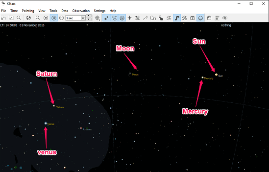 Kstars In action Space Simulator Software to View Space Objects, Compute Distance