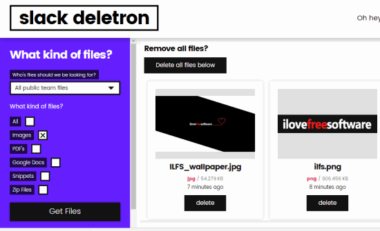 Slack Deletron- bulk delete files from any of your slack team account