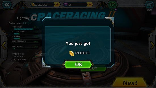 Space Racing 2 race rewards