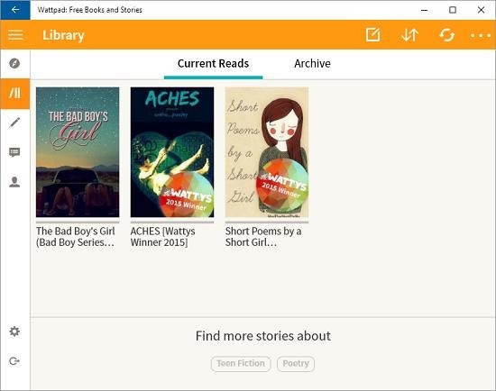 Wattpad library