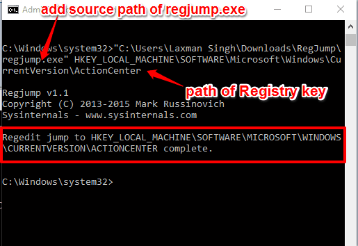 add regjump source path and registry path