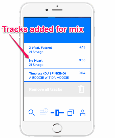 added music tracks