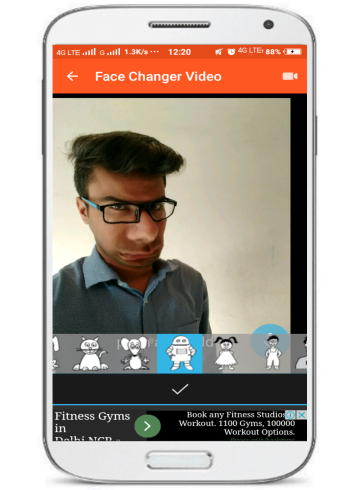 Create Animated Face Video By Adding Funny Objects