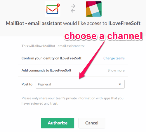 authorize mailbot