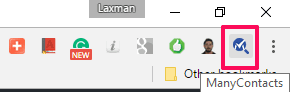 click extension icon