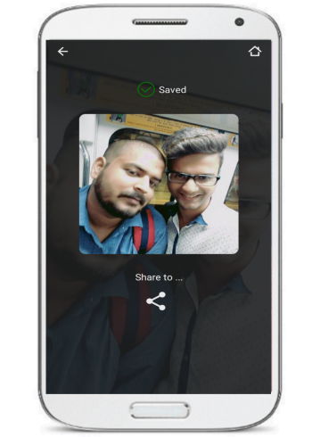 click natural looking selfies with Microsoft Selfie Android app- save selfie