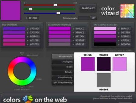 color scheme colors on the web