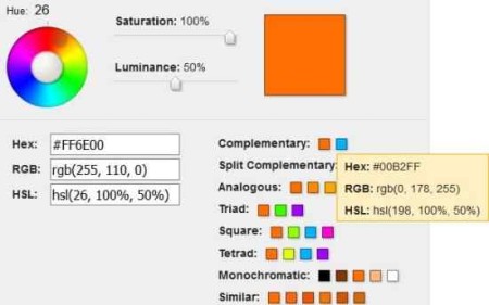 color scheme rapid tables