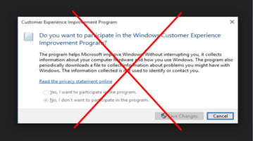 disable windows 10 customer experience improvement program