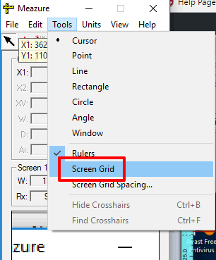 enable screen grid option