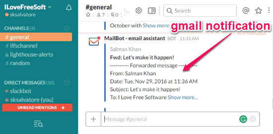 gmail notification